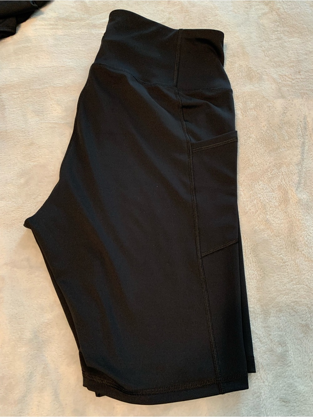High-Waist Black Athletic Leggings with Side Pocket 1x champion longer leg